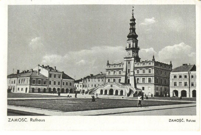 Zamosc Postcard Rathaus